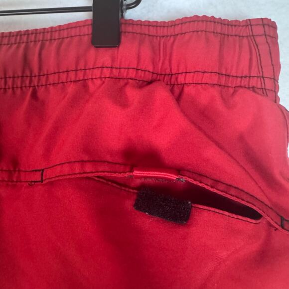 Vintage 90’s Nike Men’s Sz XXL Center Swoosh Swim Trunks Red Swimming - Picture 6 of 8